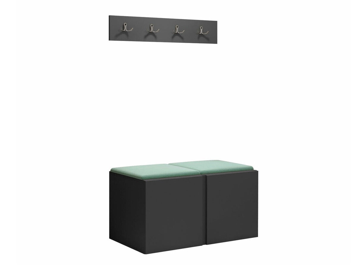 Előszoba garnitúra ORION VI (Tavasz VI), Keret színe: Grafit, Puha falpanel színe: Manila 11