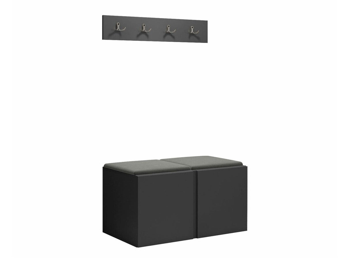 Előszoba garnitúra ORION VI (Tavasz VI), Keret színe: Grafit, Puha falpanel színe: Manila 16