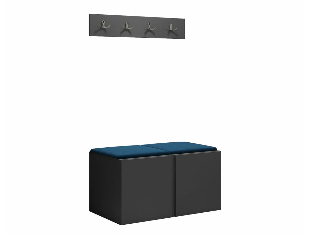 Előszoba garnitúra ORION VI (Tavasz VI), Keret színe: Grafit, Puha falpanel színe: Manila 26