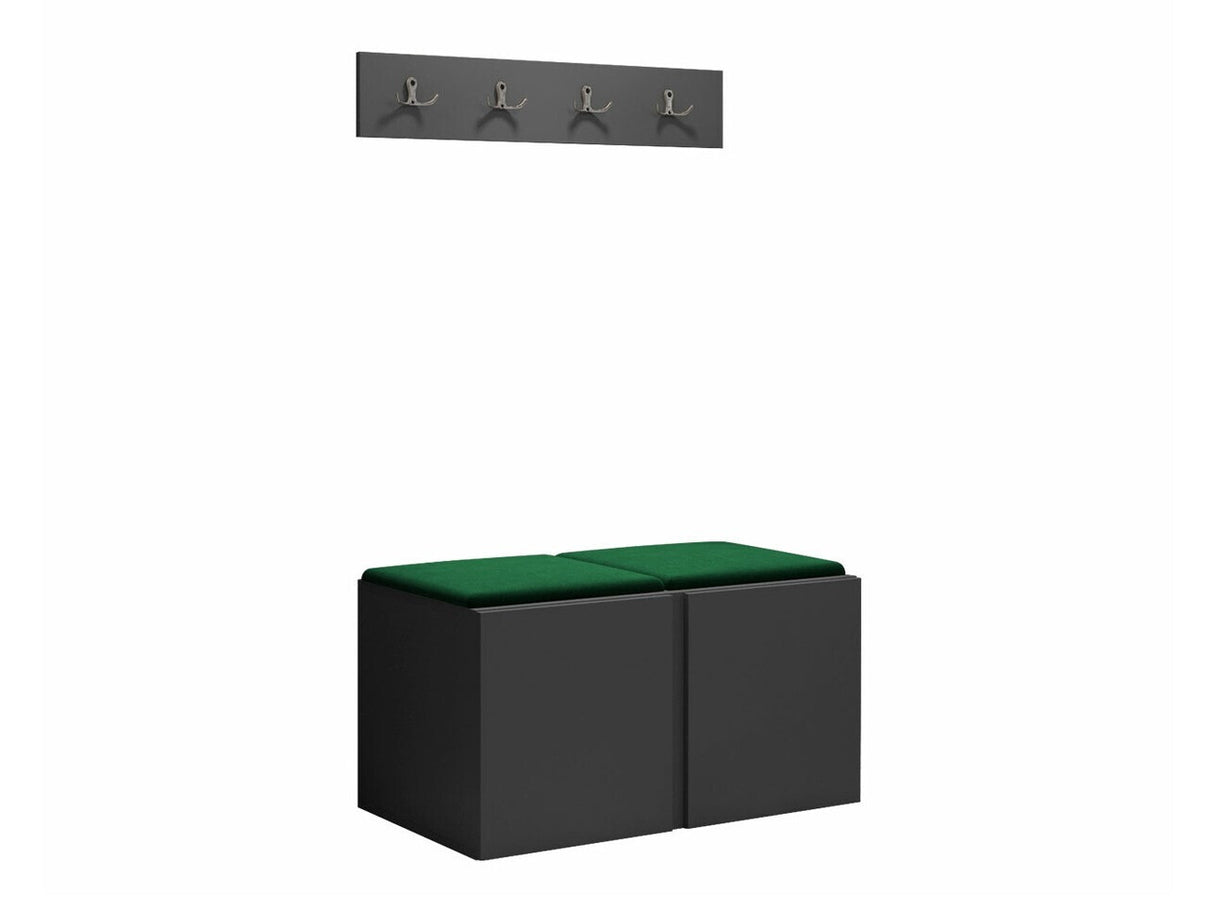 Előszoba garnitúra ORION VI (Tavasz VI), Keret színe: Grafit, Puha falpanel színe: Manila 35