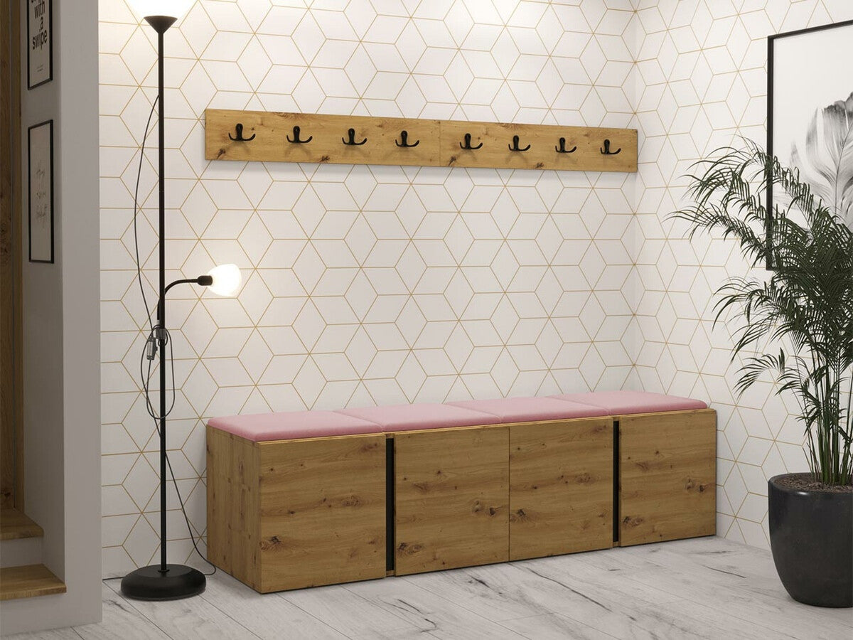 Előszoba garnitúra ORION VII (Tavasz VII), Keret színe: Artisan tölgy, Puha falpanel színe: Manila 09