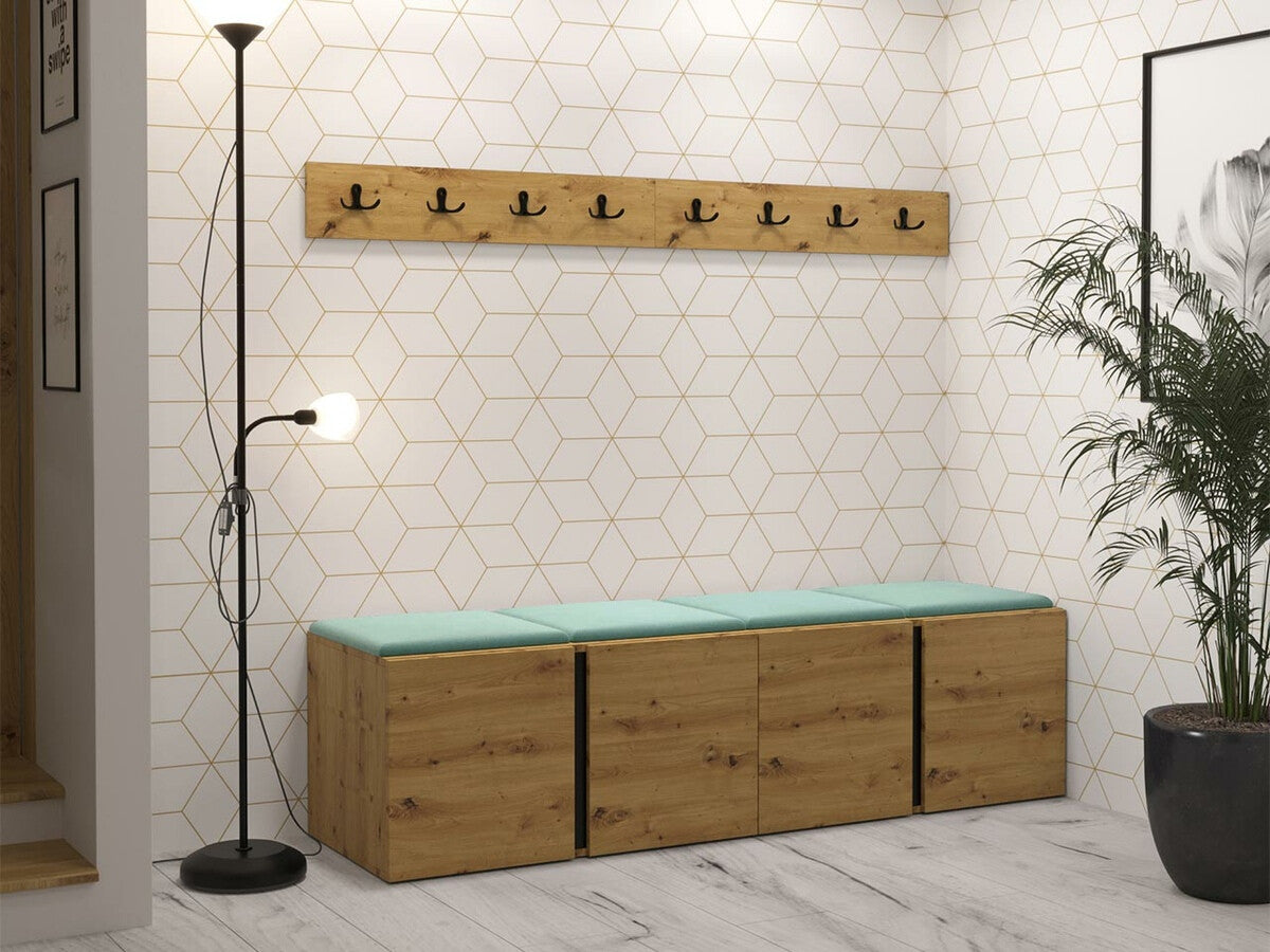 Előszoba garnitúra ORION VII (Tavasz VII), Keret színe: Artisan tölgy, Puha falpanel színe: Manila 11