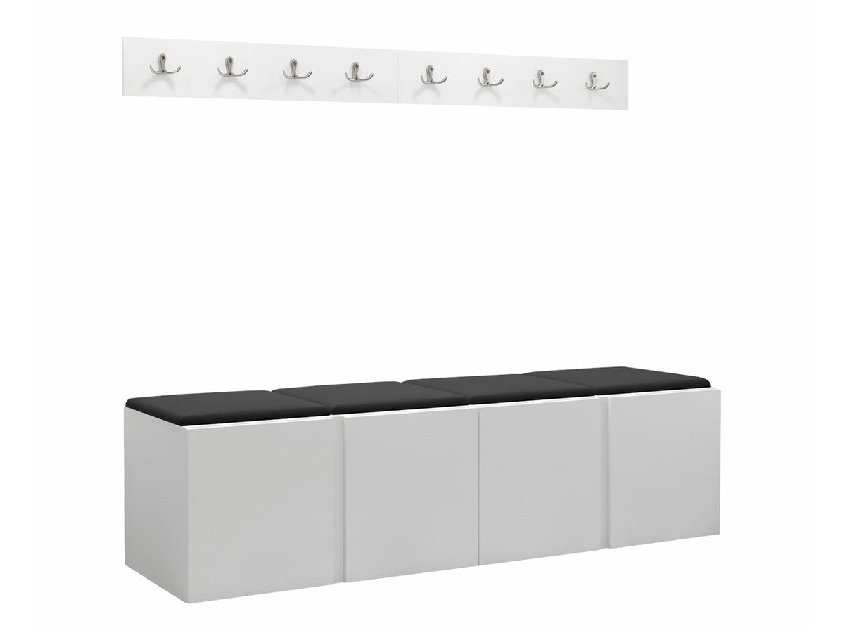 Előszoba garnitúra ORION VII (Tavasz VII), Keret színe: Fehér, Puha falpanel színe: Manila 18