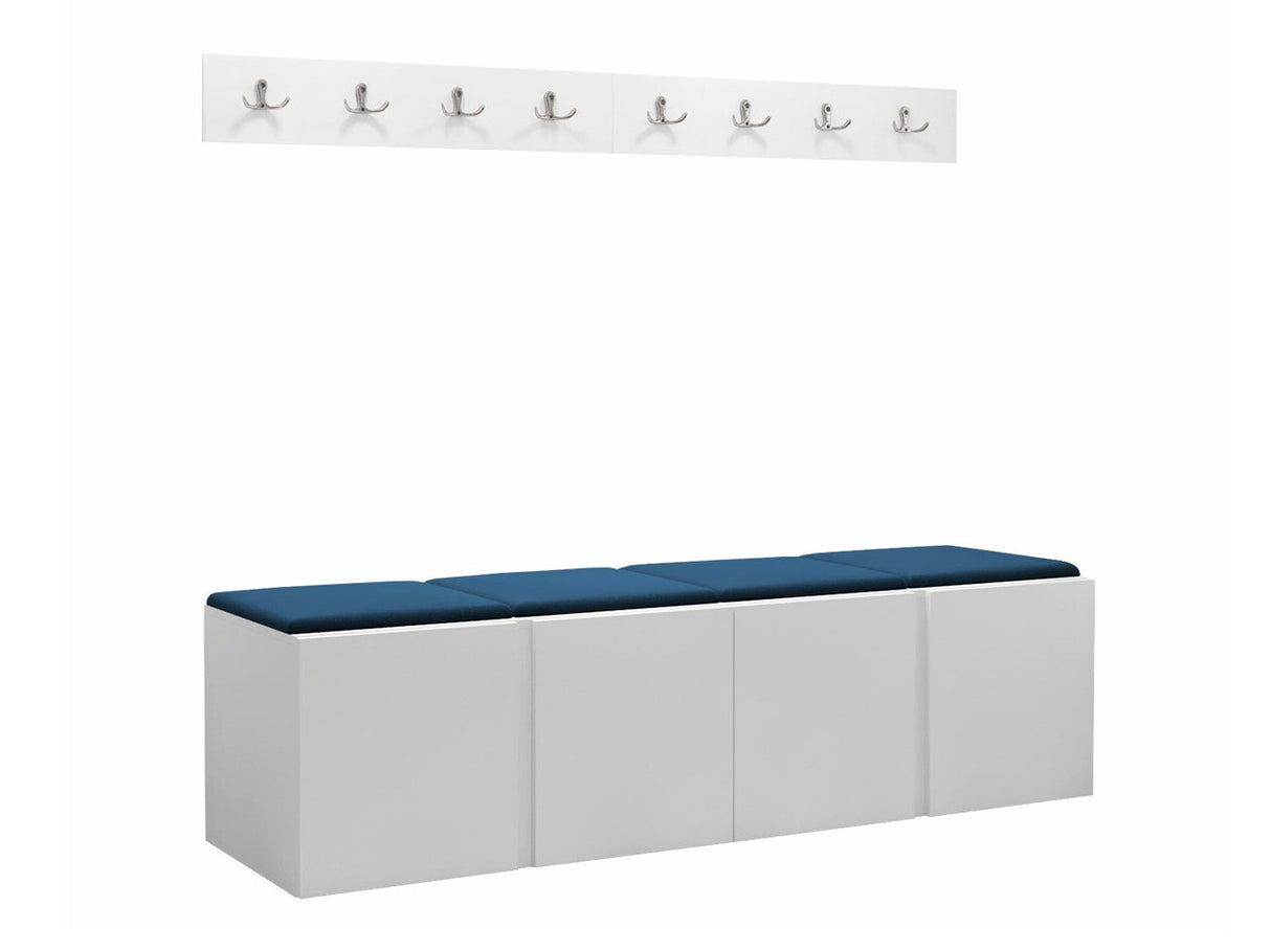 Előszoba garnitúra ORION VII (Tavasz VII), Keret színe: Fehér, Puha falpanel színe: Manila 26