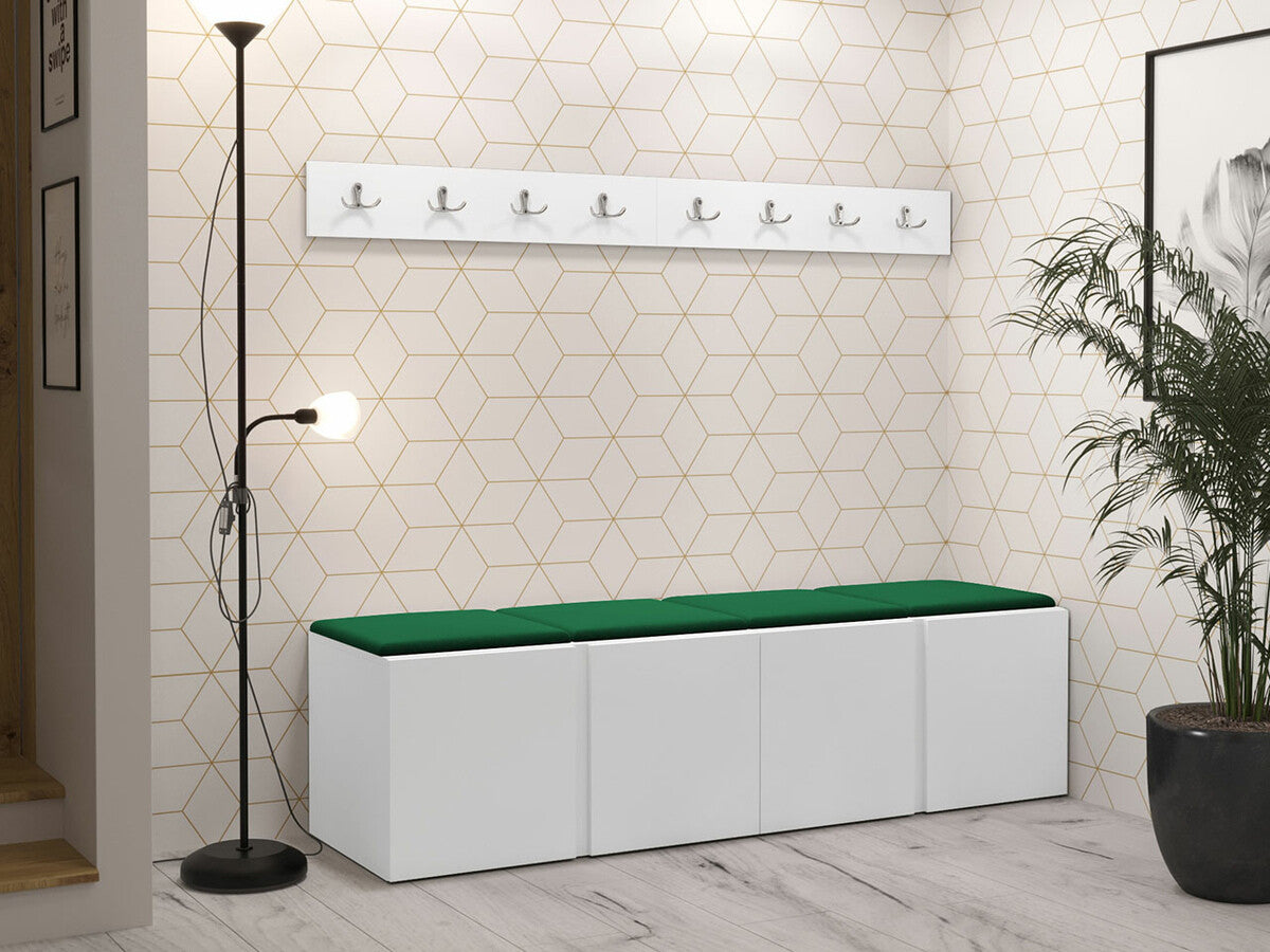 Előszoba garnitúra ORION VII (Tavasz VII), Keret színe: Fehér, Puha falpanel színe: Manila 35