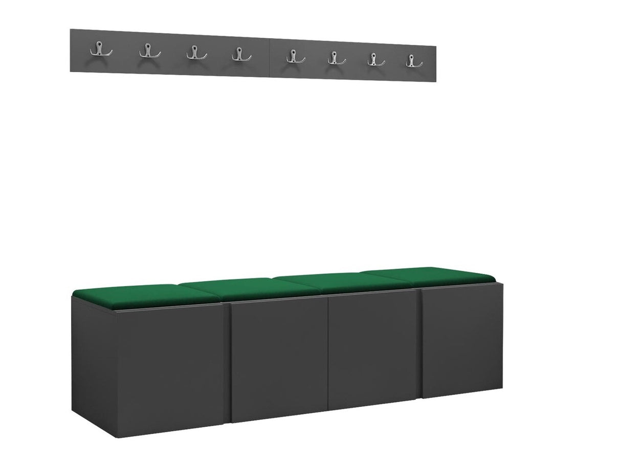 Előszoba garnitúra ORION VII (Tavasz VII), Keret színe: Grafit, Puha falpanel színe: Manila 35