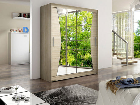 Gardróbszekrény Westa IX (Presto), Szín: Sonoma tölgy, Led világítás: Nem