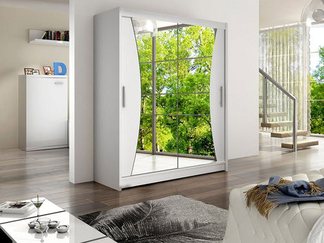 Gardróbszekrény Westa IX (Presto), Szín: Fehér, Led világítás: Nem