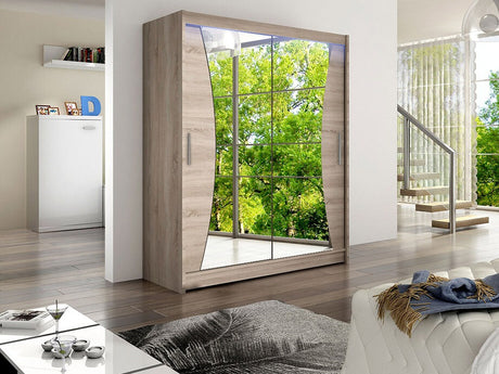 Gardróbszekrény Westa IX (Presto), Szín: Triufel tölgy, Led világítás: Igen