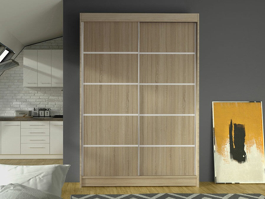 Gardróbszekrény Linem IV (Parys IV), Szín: Sonoma tölgy, Led világítás: Nem