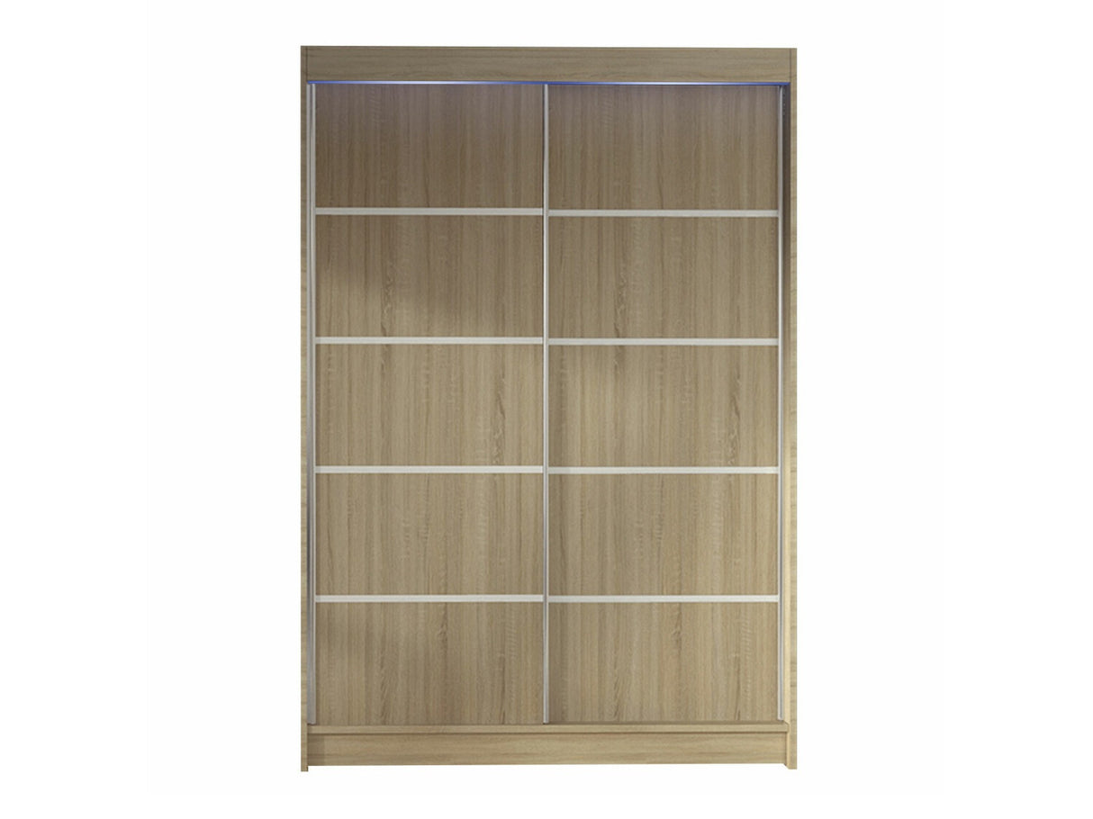 Gardróbszekrény Linem IV (Parys IV), Szín: Sonoma tölgy, Led világítás: Igen