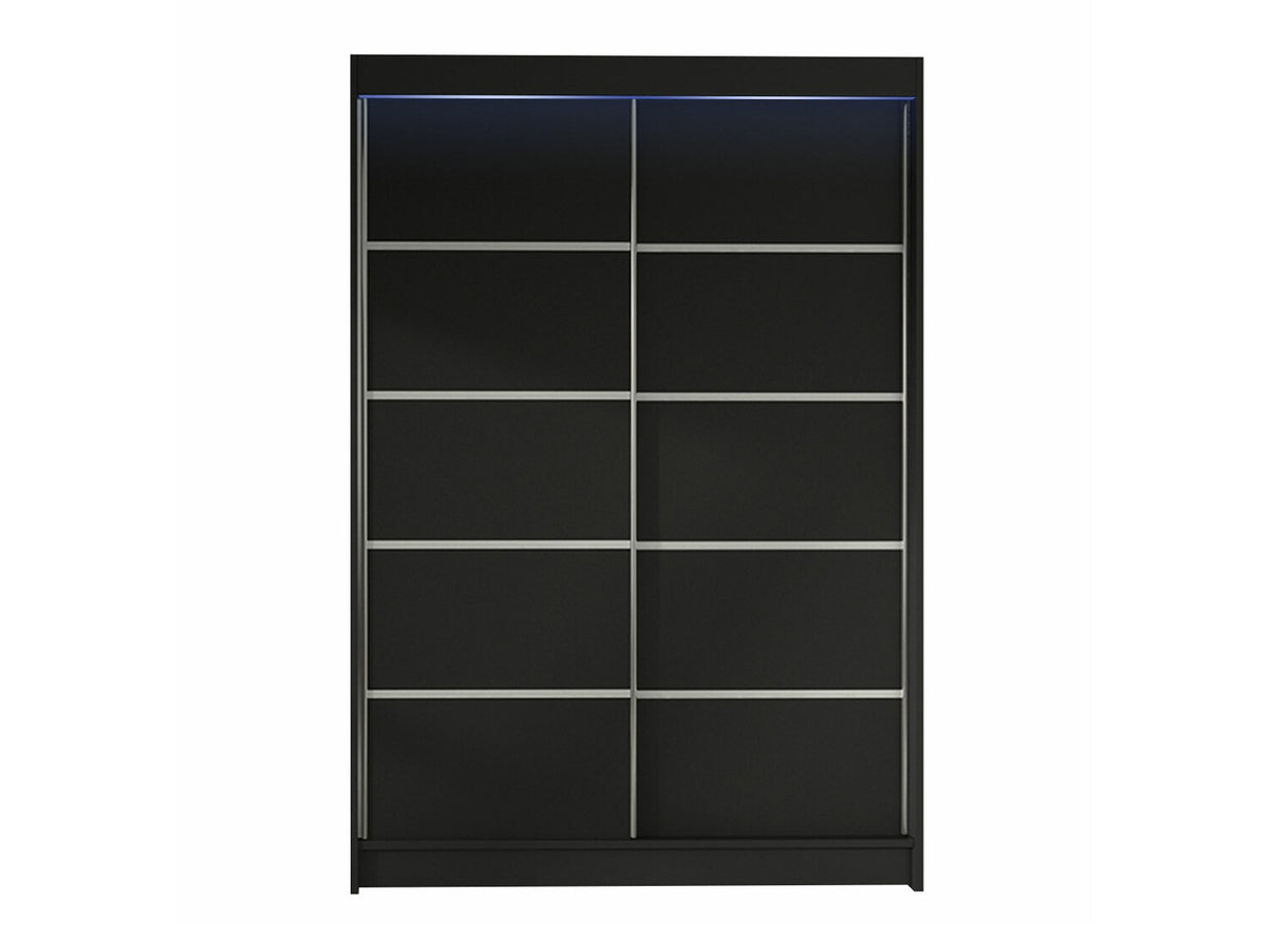 Gardróbszekrény Spint Linem IV (Parys IV), Szín: Fekete, Led világítás: Igen