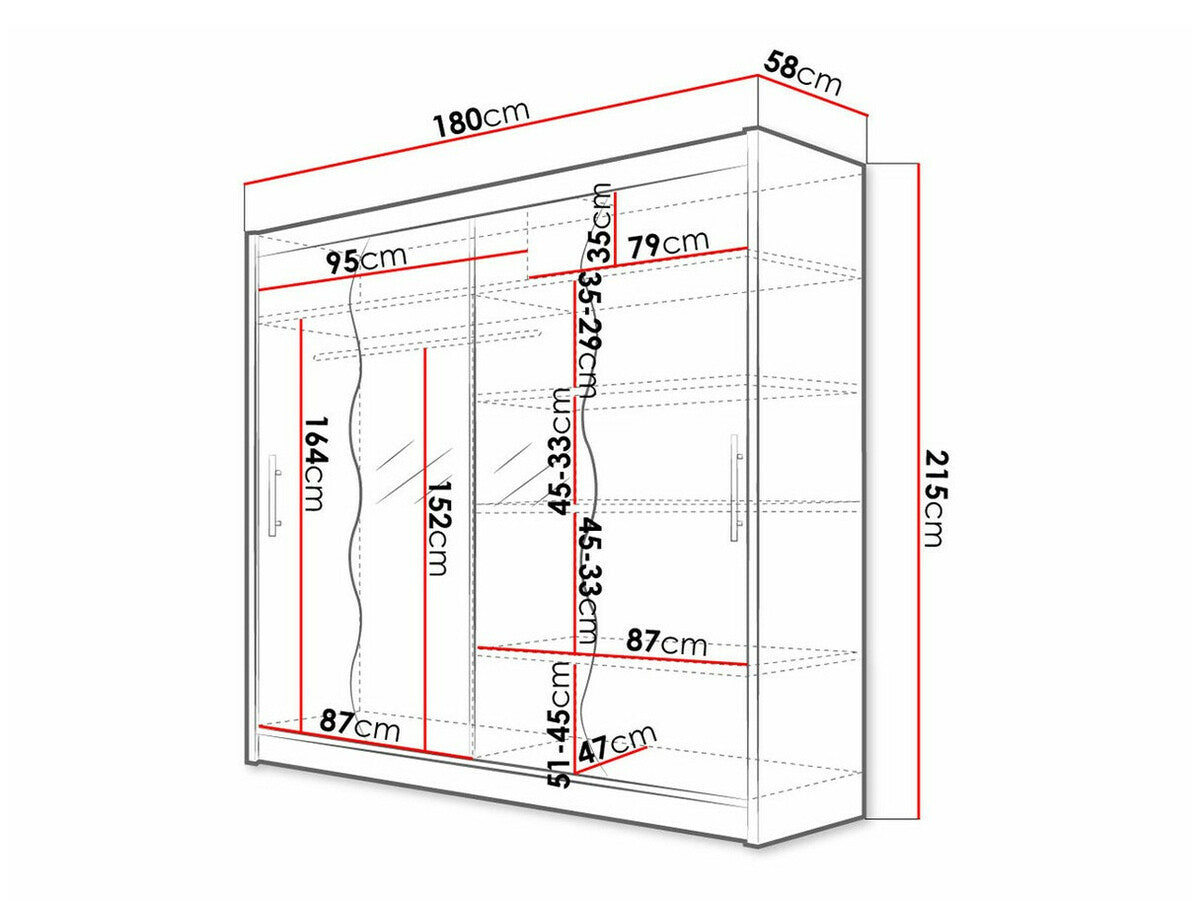 Gardróbszekrény Bega X (London), Szín: Fehér, Led világítás: Igen