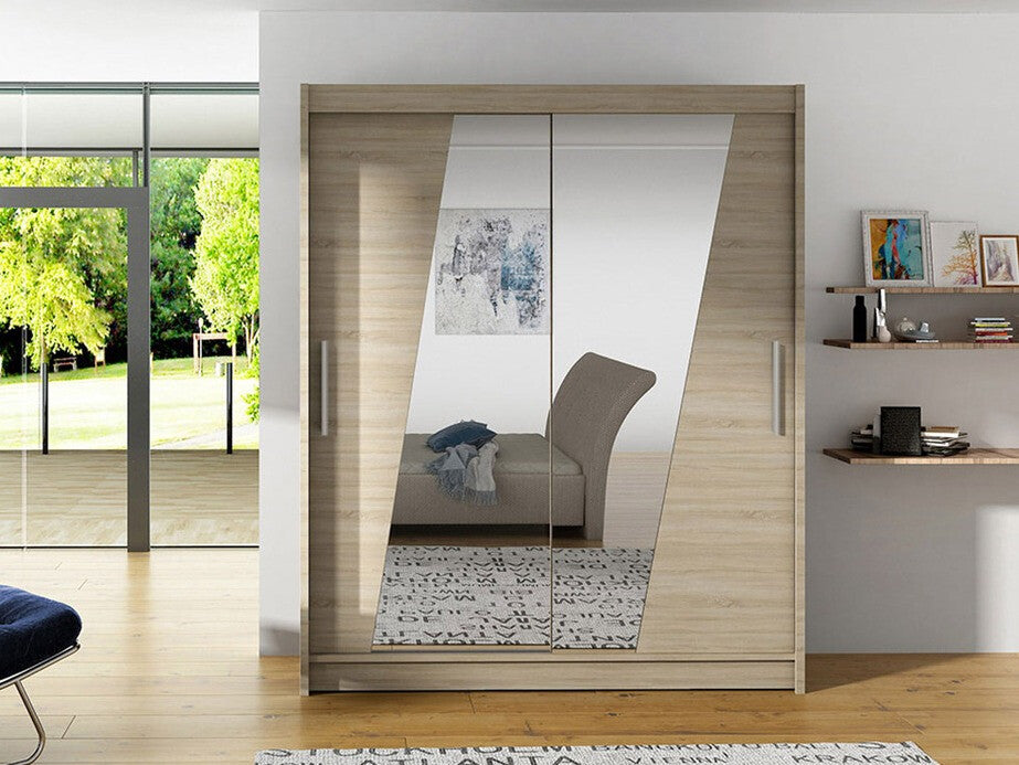 Gardróbszekrény Westa XIV (Presto XIV), Szín: Sonoma tölgy, Led világítás: Nem