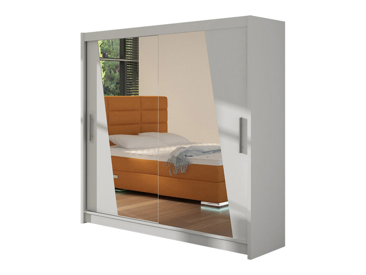 Gardróbszekrény Bega XIV (London), Szín: Fehér, Led világítás: Nem