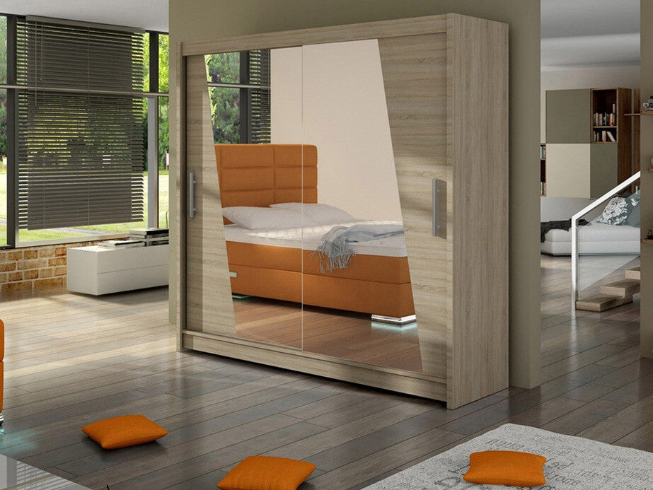 Gardróbszekrény Bega XIV (London), Szín: Sonoma tölgy, Led világítás: Nem