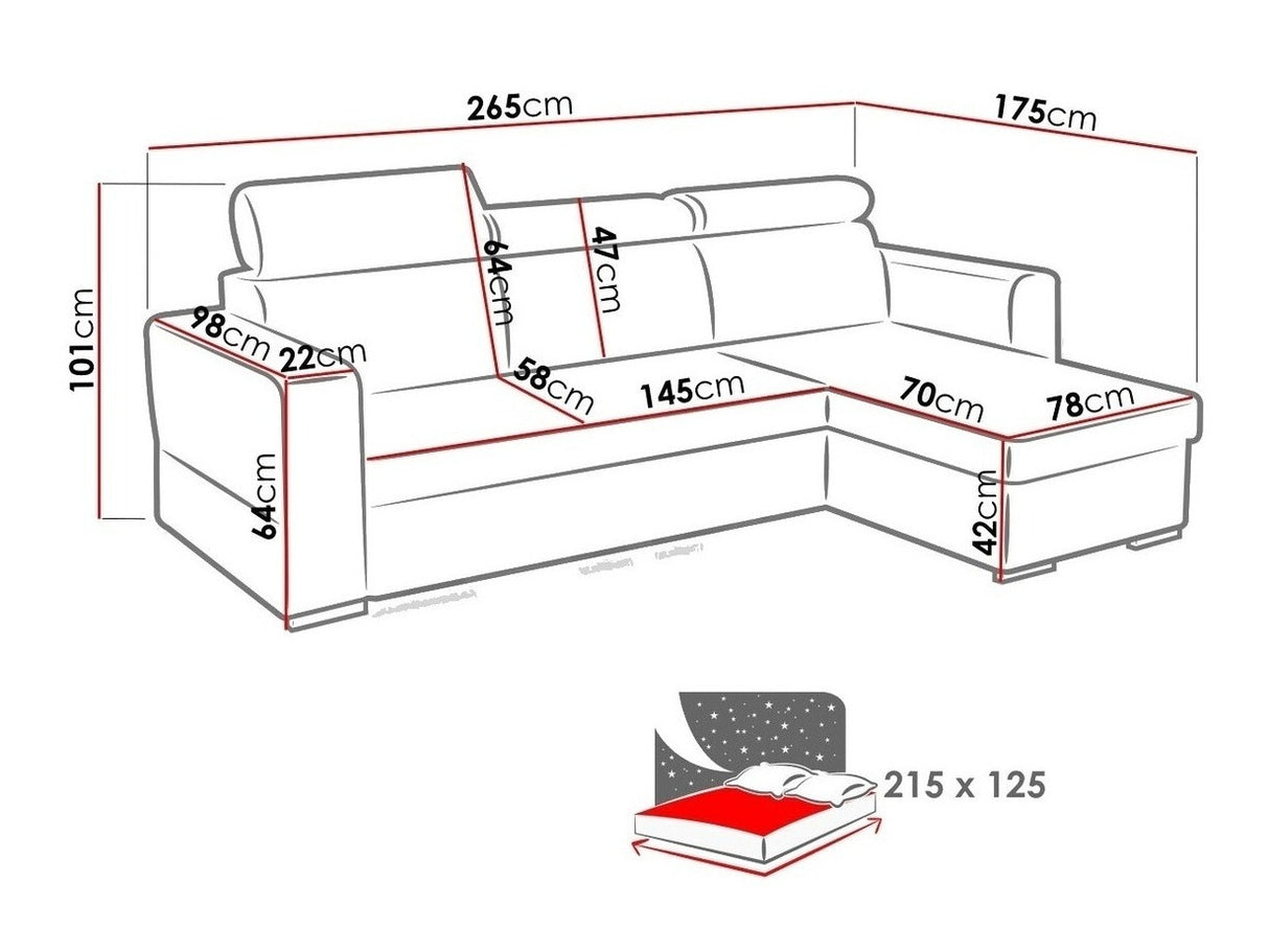 Sarokkanapé Puha (Puhainem), Változatok: Jobbos