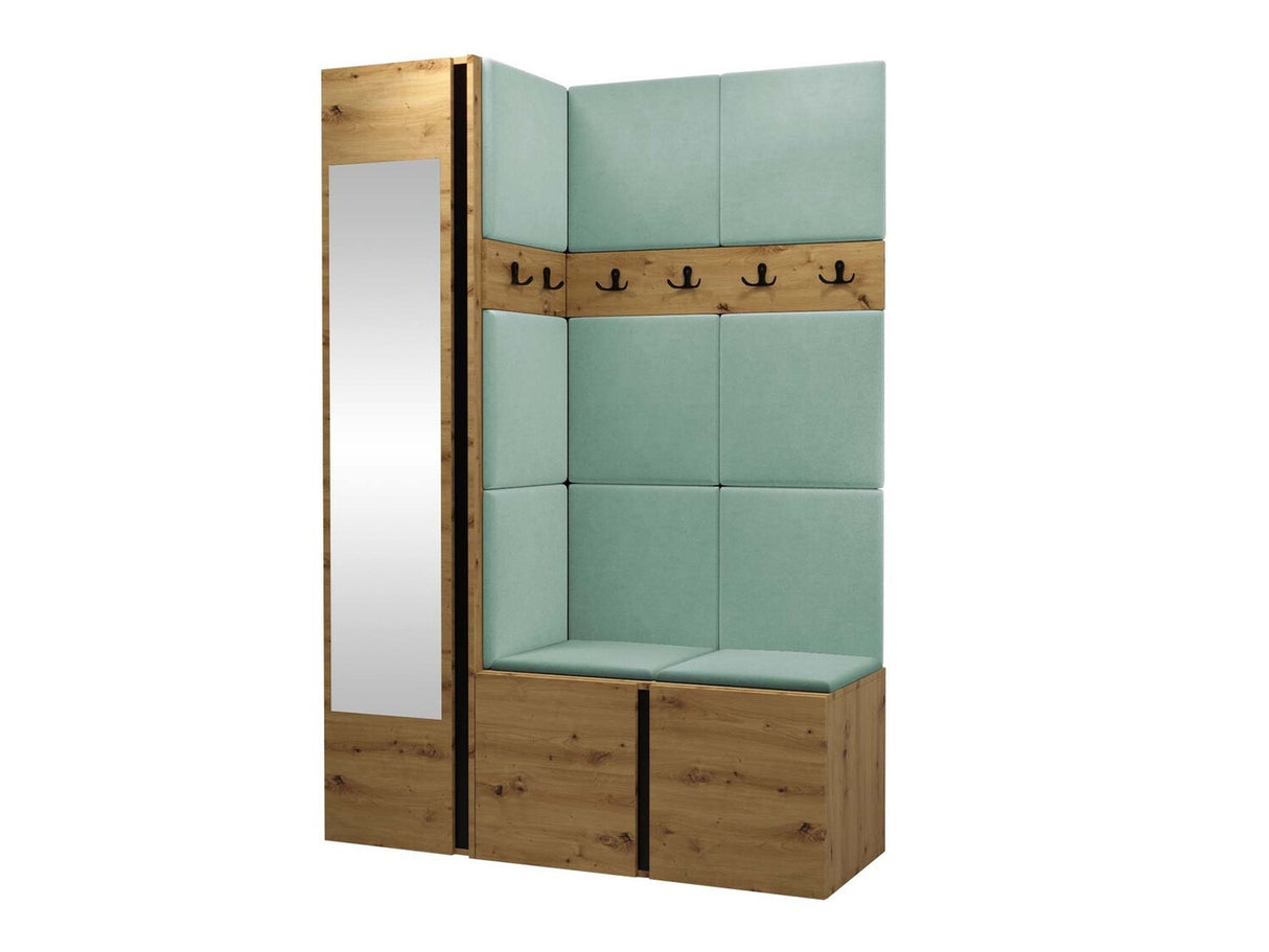 Előszoba garnitúra ORION X (Tavasz X), Keret színe: Artisan tölgy, Puha falpanel színe: Manila 11