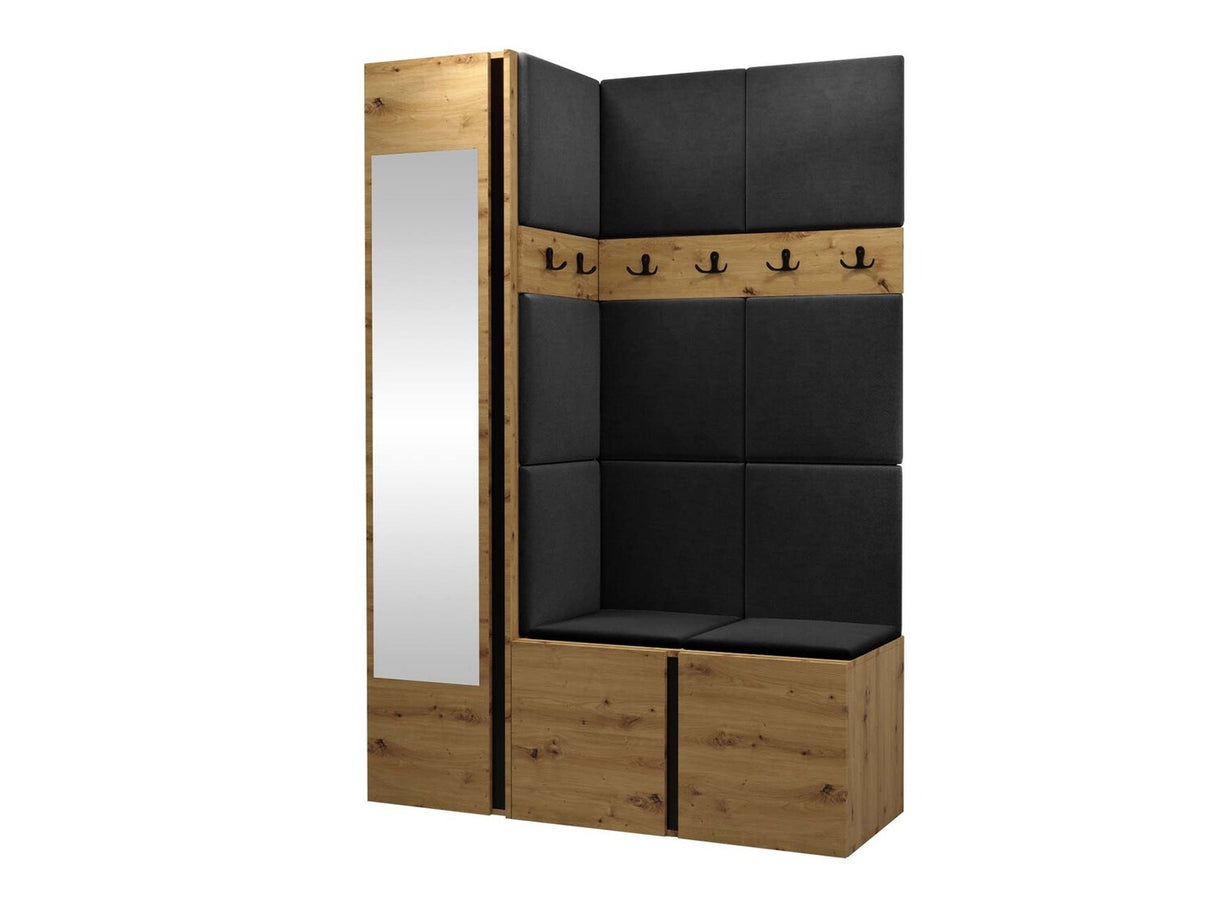 Előszoba garnitúra ORION X (Tavasz X), Keret színe: Artisan tölgy, Puha falpanel színe: Manila 18