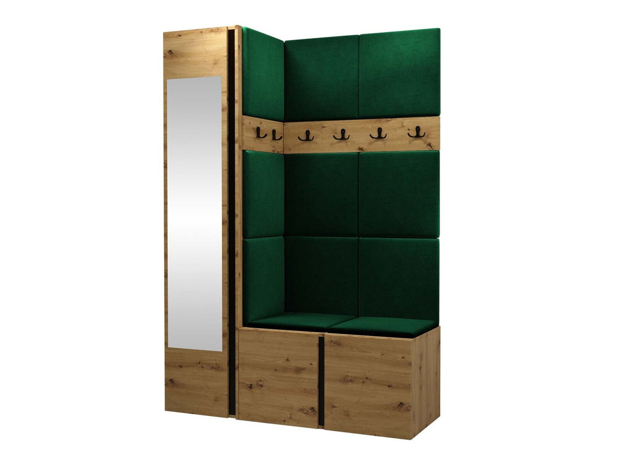 Előszoba garnitúra ORION X (Tavasz X), Keret színe: Artisan tölgy, Puha falpanel színe: Manila 35