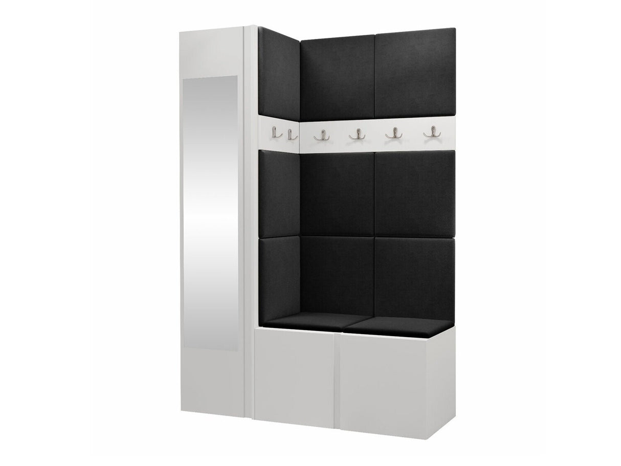 Előszoba garnitúra ORION X (Tavasz X), Keret színe: Fehér, Puha falpanel színe: Manila 18