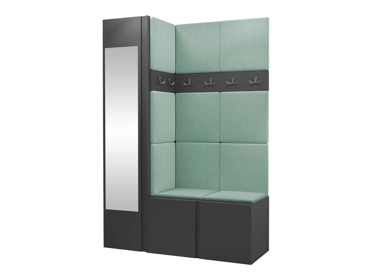 Előszoba garnitúra ORION X (Tavasz X), Keret színe: Grafit, Puha falpanel színe: Manila 11