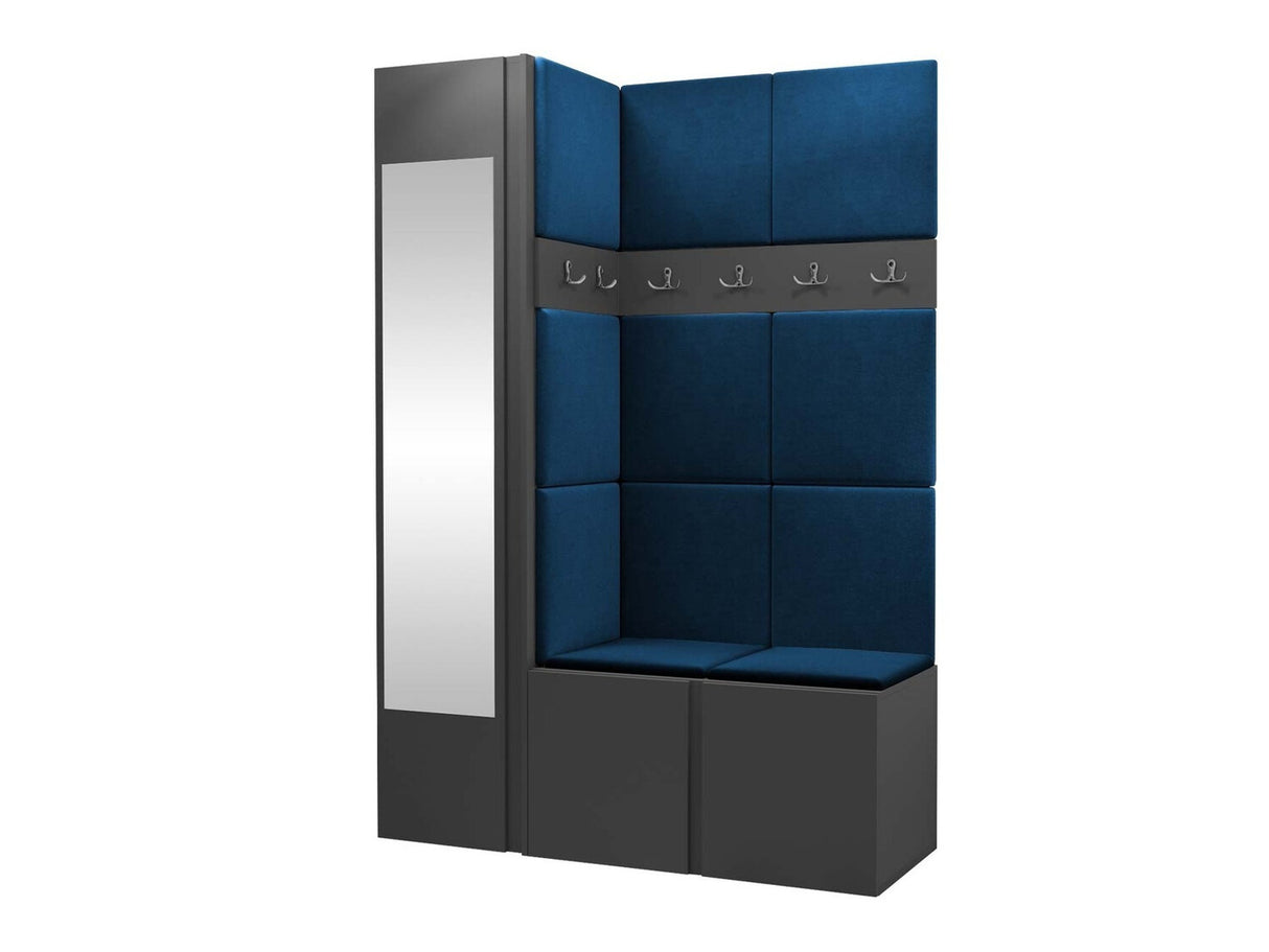 Előszoba garnitúra ORION X (Tavasz X), Keret színe: Grafit, Puha falpanel színe: Manila 26