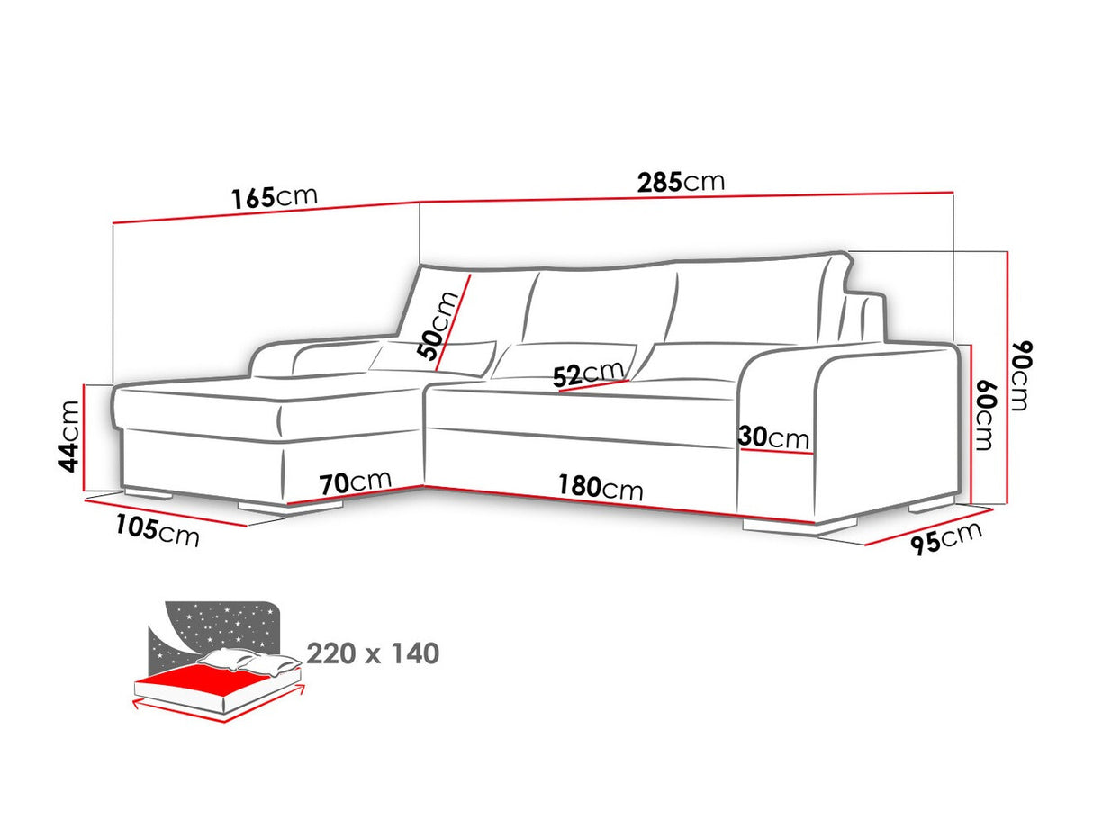 Sarokkanapé Virago (Astral) II, Változatok: Balos