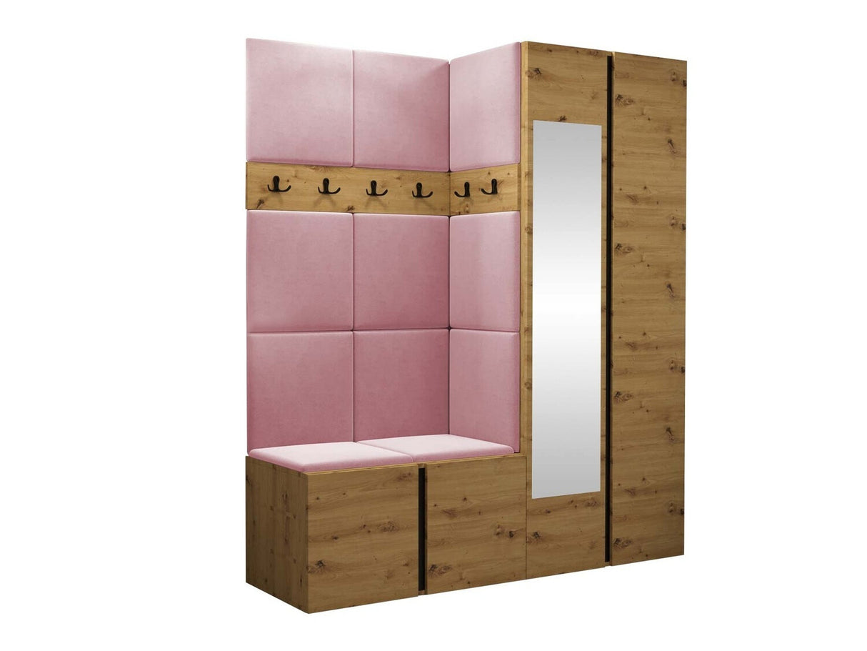 Előszoba garnitúra ORION XII (Tavasz XII), Keret színe: Artisan tölgy, Puha falpanel színe: Manila 09