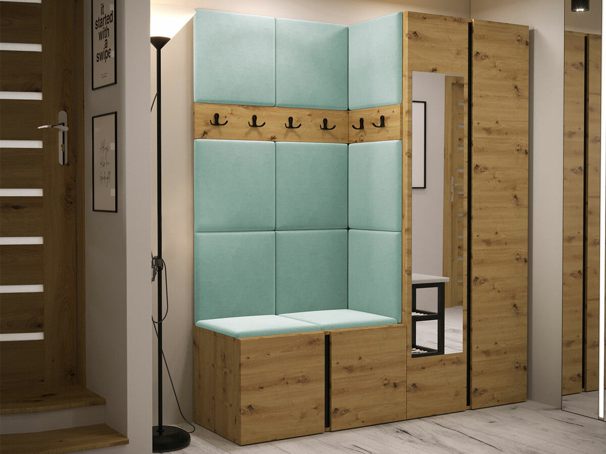 Előszoba garnitúra ORION XII (Tavasz XII), Keret színe: Artisan tölgy, Puha falpanel színe: Manila 11