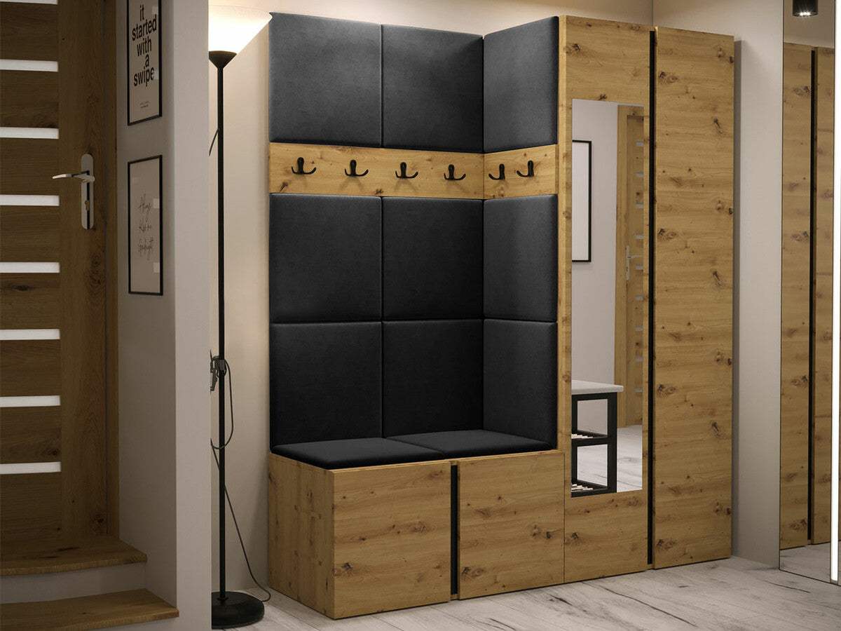 Előszoba garnitúra ORION XII (Tavasz XII), Keret színe: Artisan tölgy, Puha falpanel színe: Manila 18