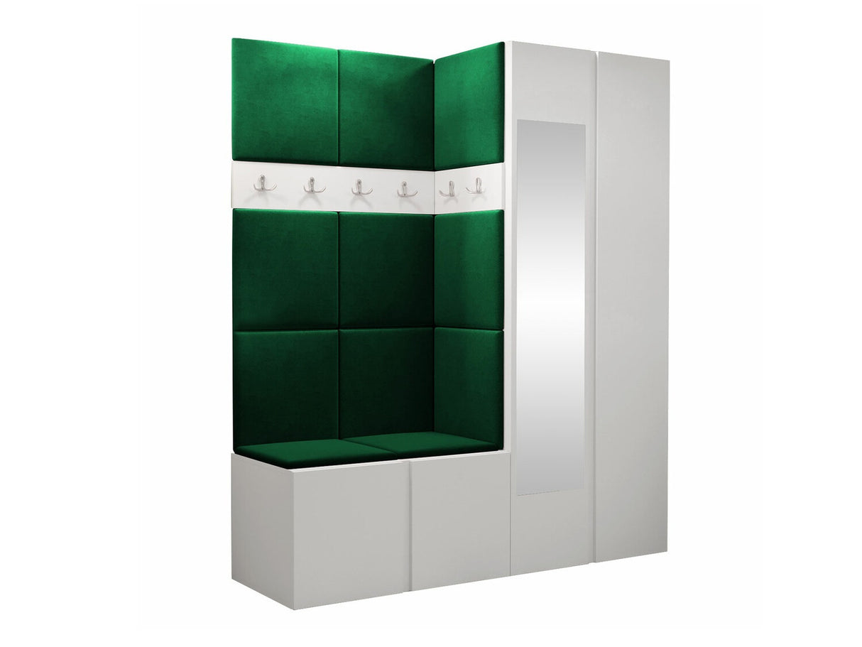 Előszoba garnitúra ORION XII (Tavasz XII), Keret színe: Fehér, Puha falpanel színe: Manila 35