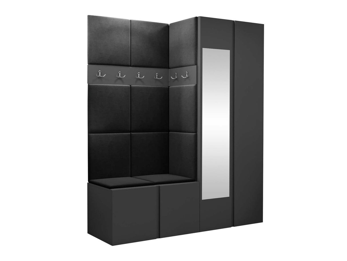 Előszoba garnitúra ORION XII (Tavasz XII), Keret színe: Grafit, Puha falpanel színe: Manila 18