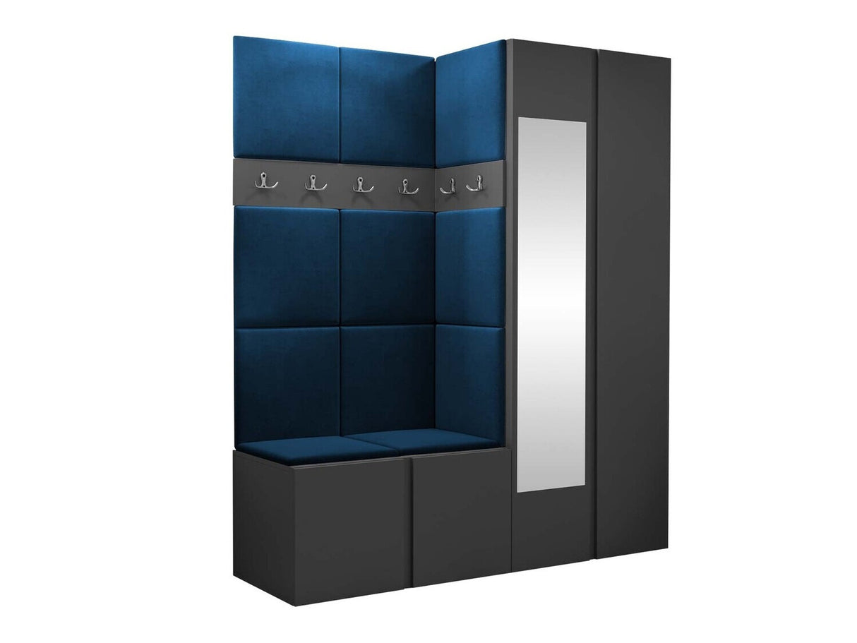 Előszoba garnitúra ORION XII (Tavasz XII), Keret színe: Grafit, Puha falpanel színe: Manila 26