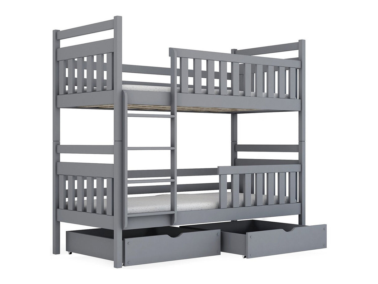 Emeletes ágy MONIKA (William), Szín: Szürke, Alvó felület mérete: 90 x 200 cm