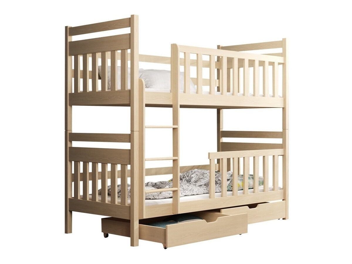 Emeletes ágy MONIKA (William), Szín: Fenyő, Alvó felület mérete: 90 x 190 cm