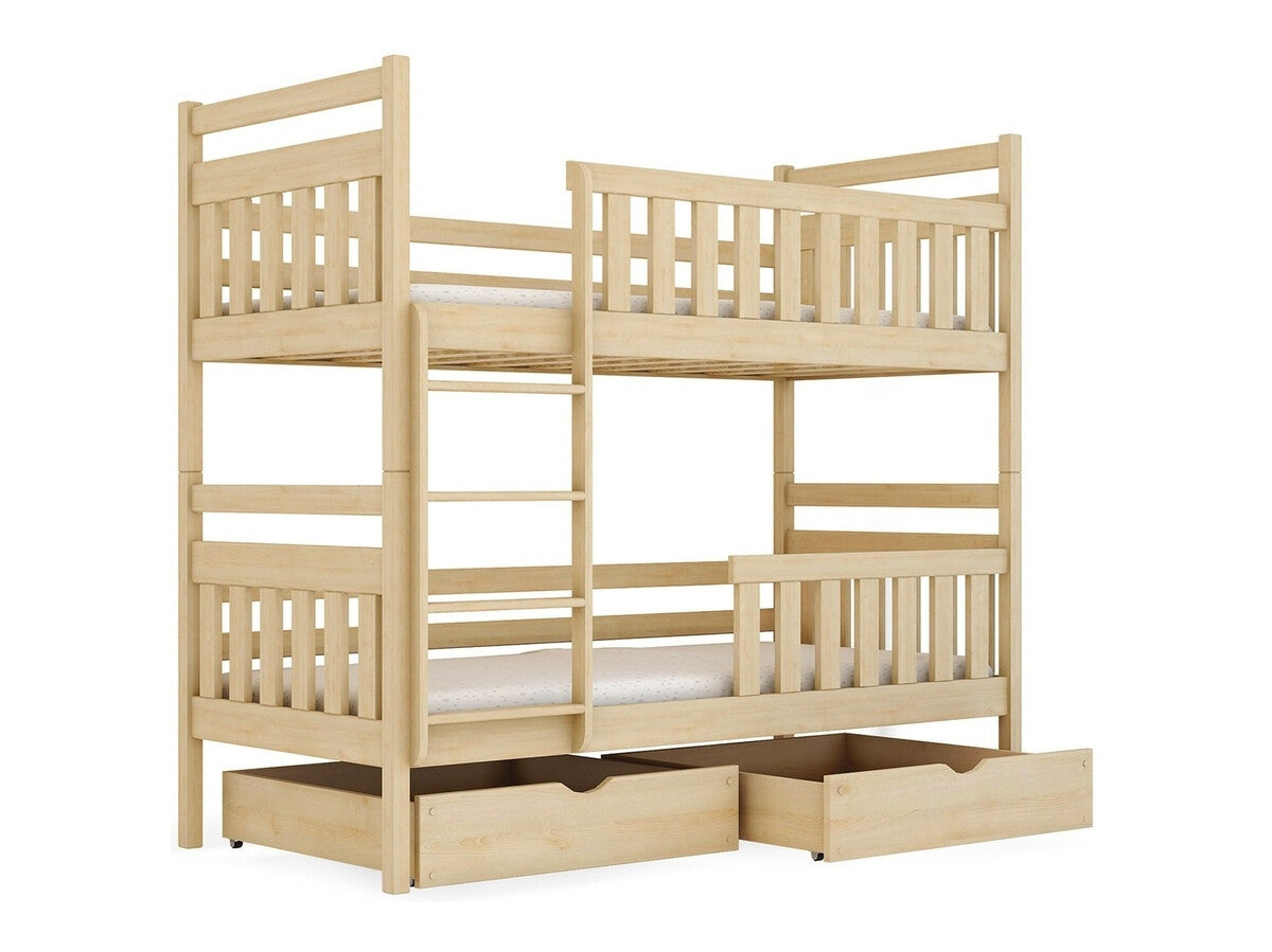 Emeletes ágy MONIKA (William), Szín: Fenyő, Alvó felület mérete: 90 x 190 cm