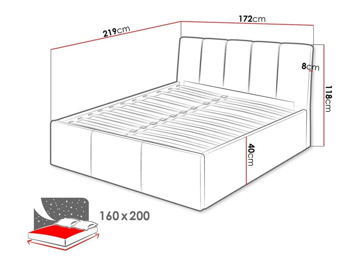 Ágy SENSI (Okavango), Szín: Fresh 01, Alvó felület mérete: 160 x 200 cm