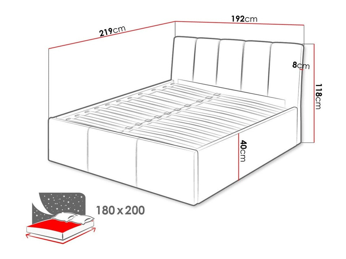 Ágy SENSI (Okavango), Szín: Fresh 01, Alvó felület mérete: 180 x 200 cm