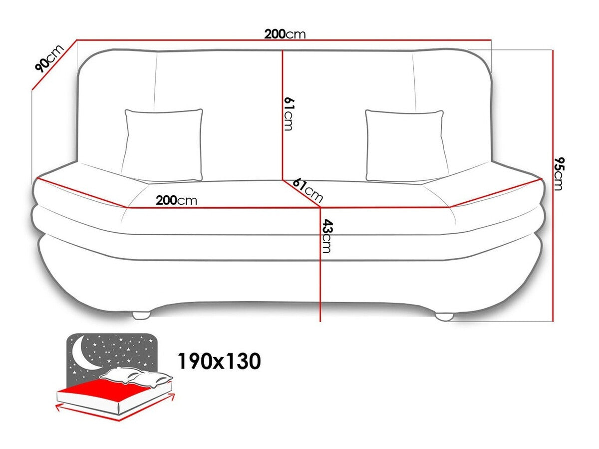 Kanapéágy Weronika (Lena) I, Szín: Lawa 05