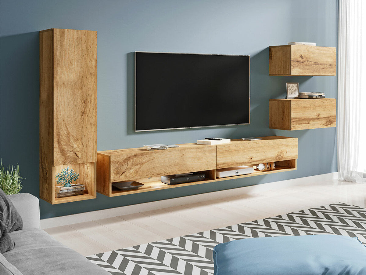 Nappali szett Amadeo (Wikez), Szín: Wotan tölgy, Led világítás: Nem