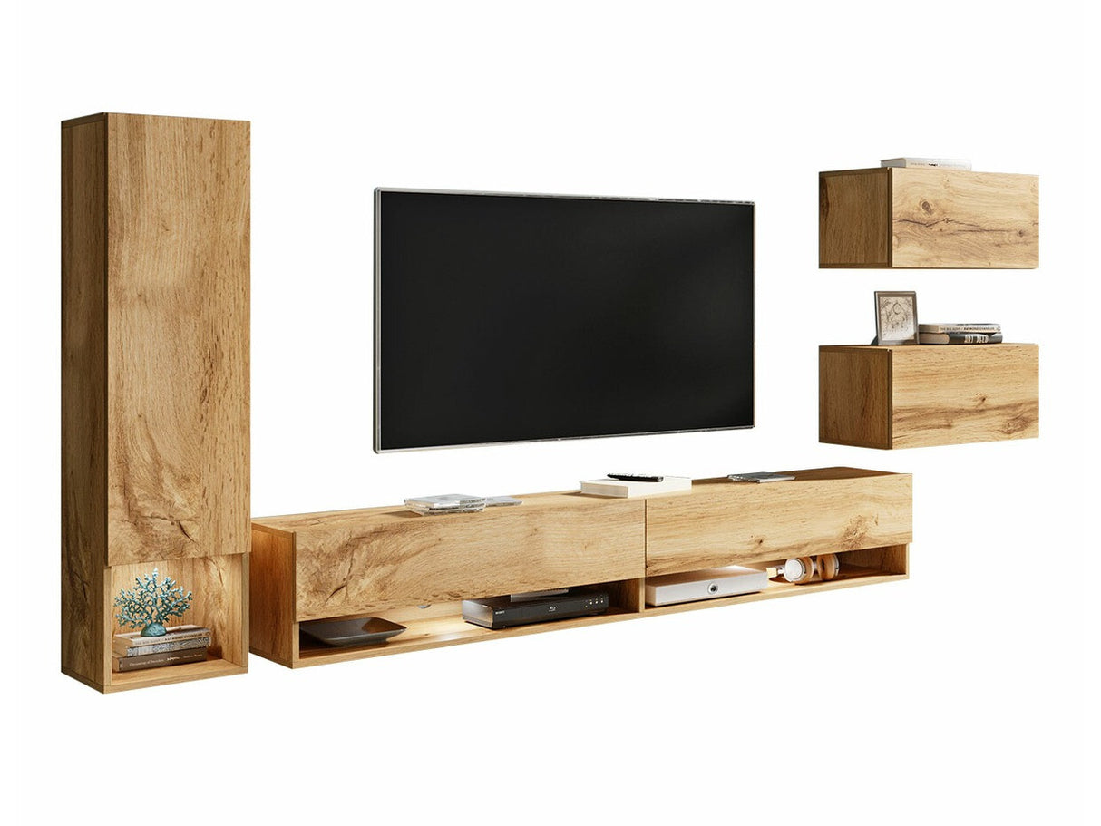 Nappali szett Amadeo (Wikez), Szín: Wotan tölgy, Led világítás: Nem