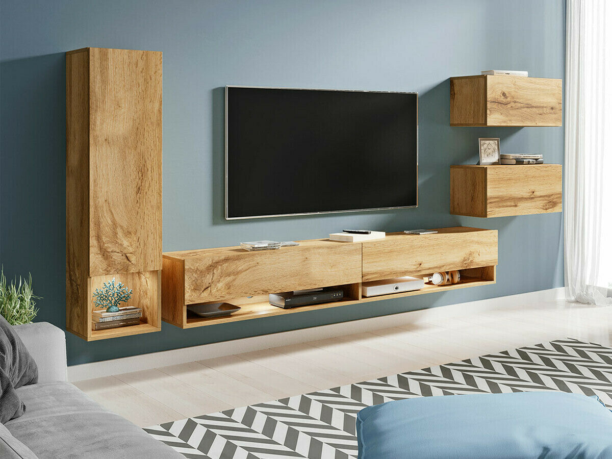 Nappali szett Amadeo (Wikez), Szín: Wotan tölgy, Led világítás: Igen