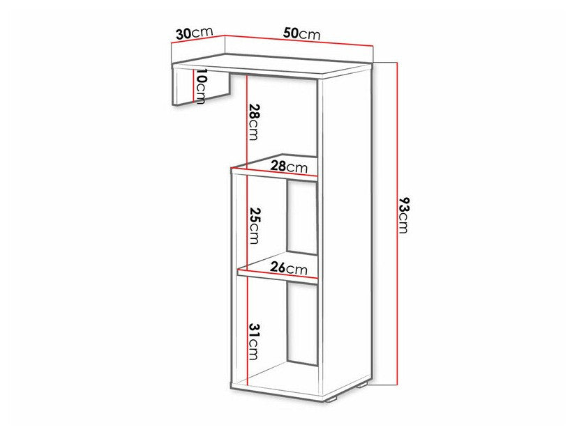 Könyvespolc INDEX 18 (Tikrote)