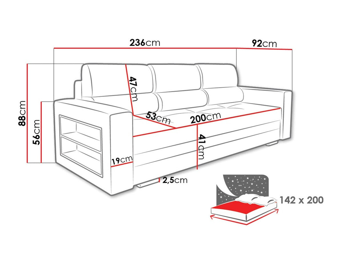 Kanapéágy Nemo (Carina), Szín: Forever 69 + Forever 60