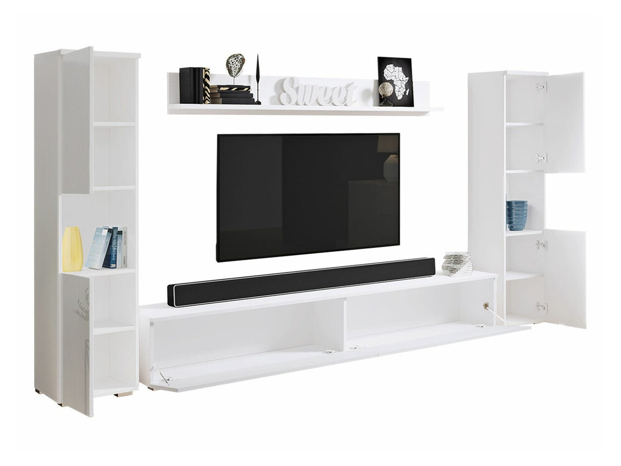 Nappali szett PARIS XL (Bamisio), Szín: Wotan tölgy + Fényes fehér, Led világítás: Nem