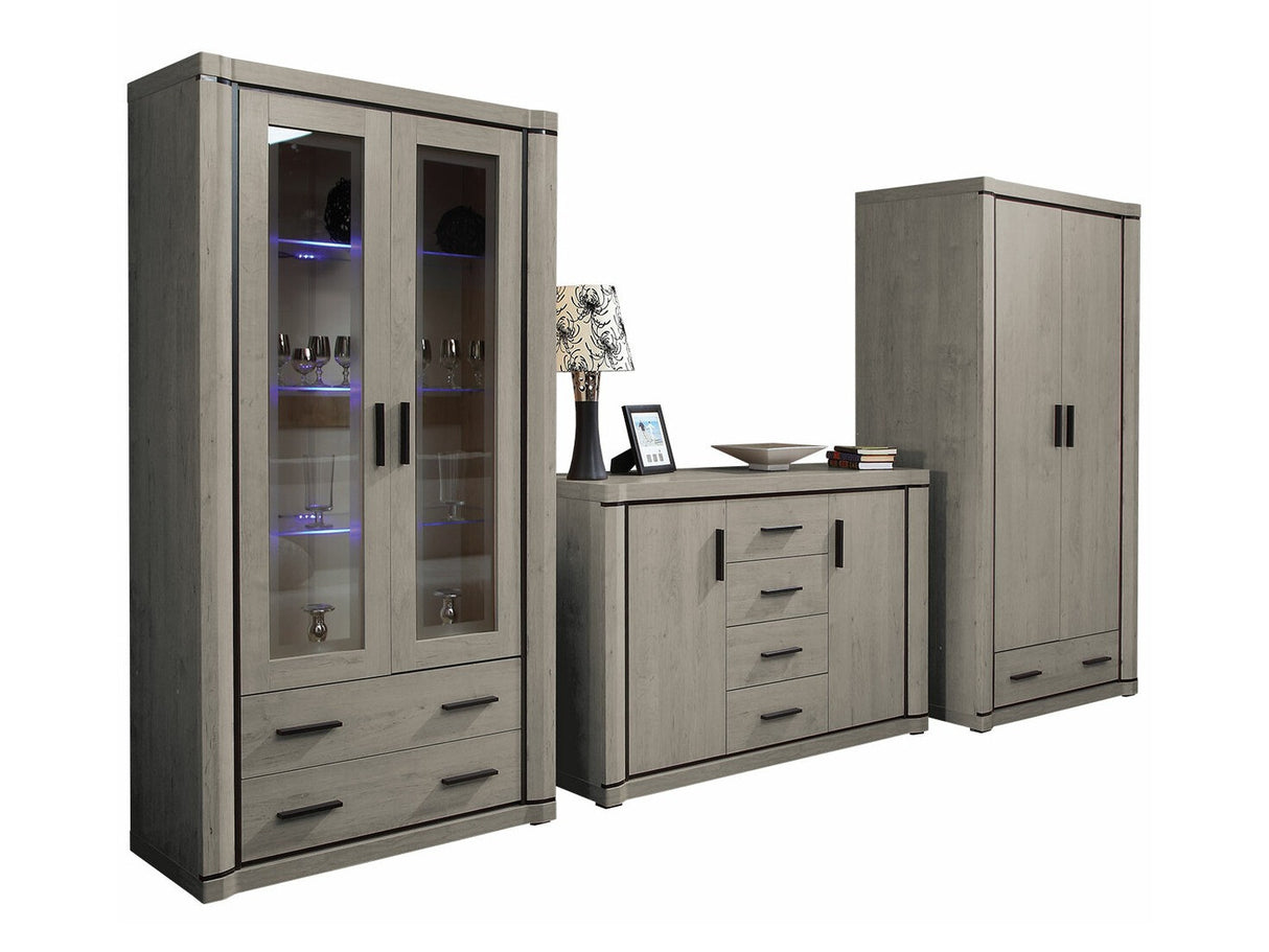 Nappali szett Dallas IV (Xavier) , Szín: Triufel tölgy, Led világítás: Nem, Könyvespolcok: Nem