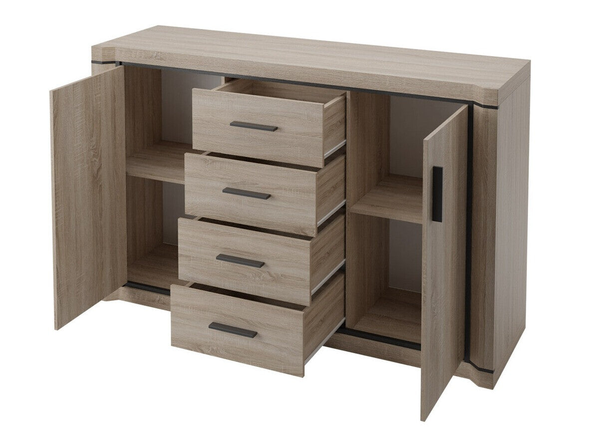 Nappali szett Dallas IV (Xavier) , Szín: Triufel tölgy, Led világítás: Nem, Könyvespolcok: Nem