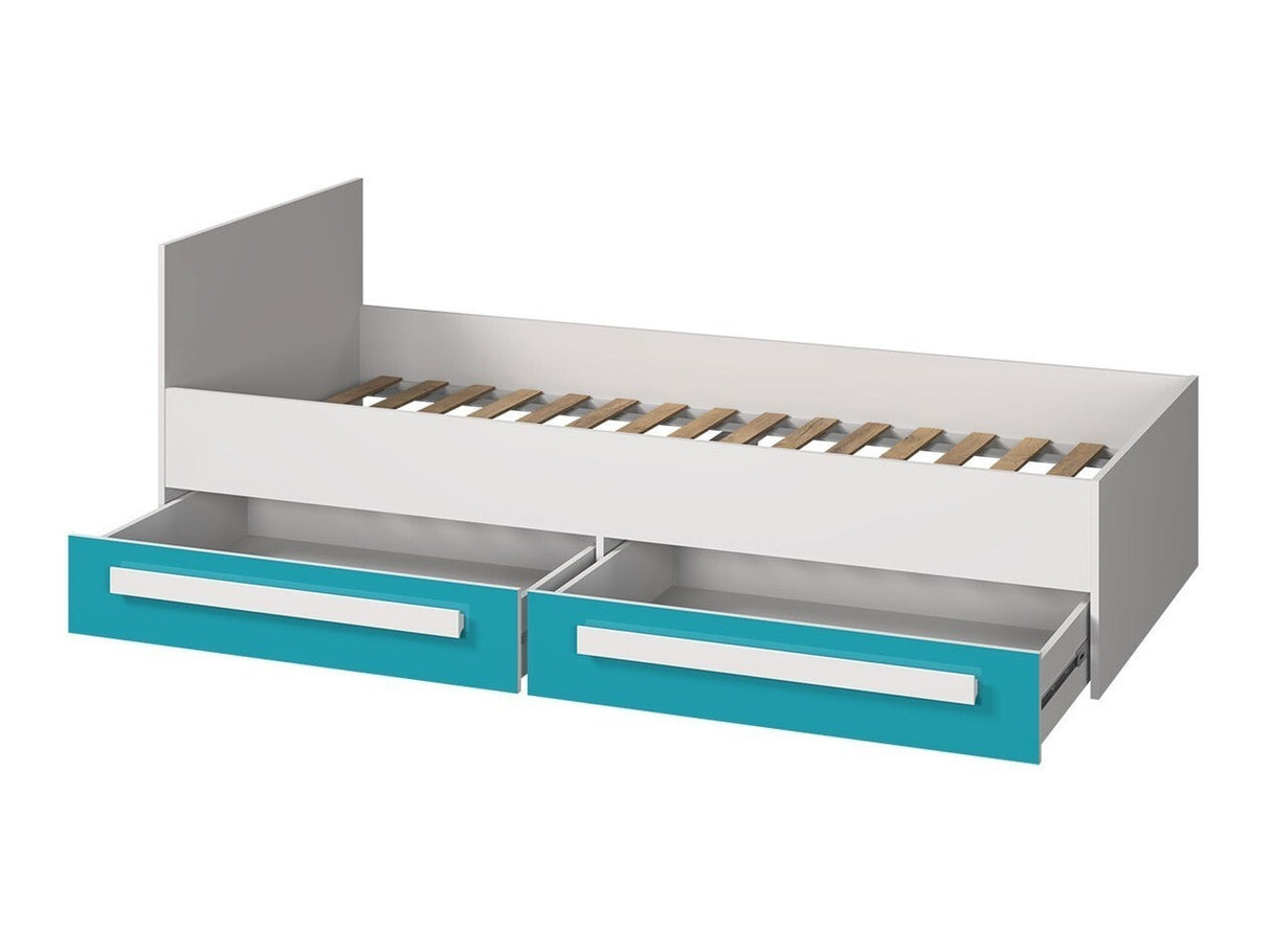 Ágy Guliver 90 (Raliv RL11), Szín: Fehér + Fényes fehér + Szürke
