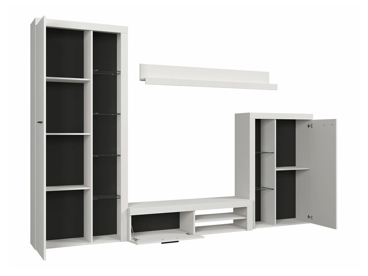 Nappali szett Rumba (Rodos) II, Led világítás: Nem, Szín: Fehér